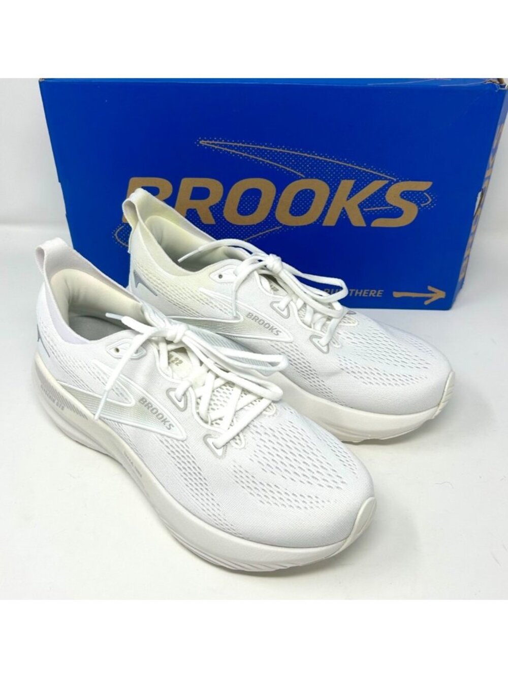 Brooks Glycerin GTS 22 White Running Shoes Women's Size 10.5 B Guide Rails